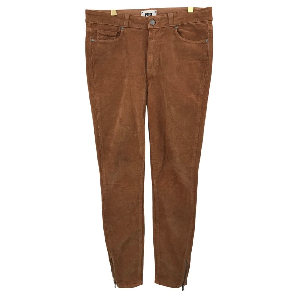 Paige Caramel Corduroy Skinny Pants Womens 30